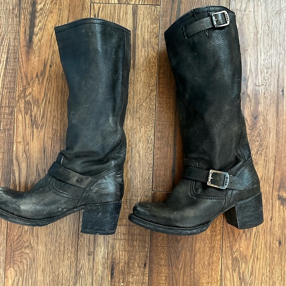 Frye Boots Vera slouch grey size 10 - Picture 1 of 5